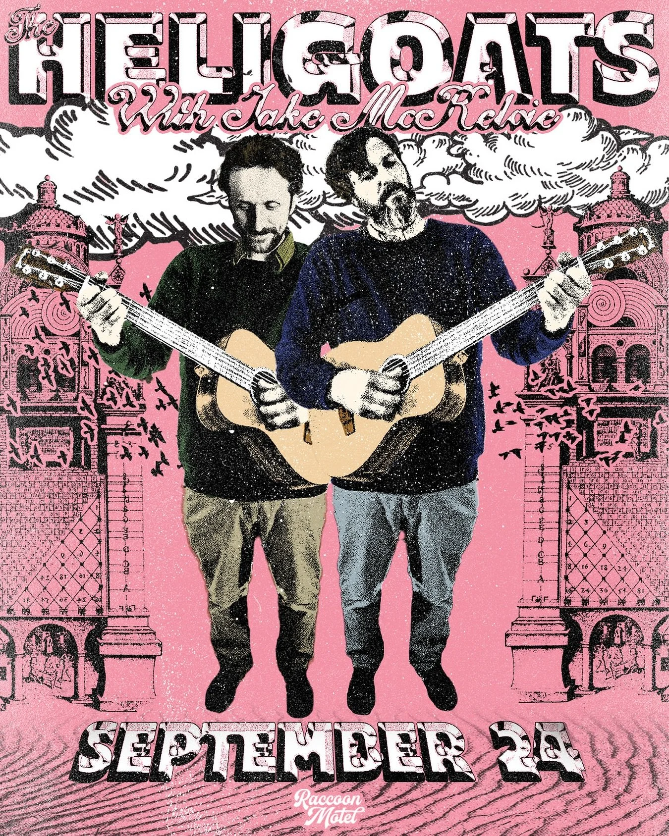 Had the distinct pleasure of working up a show poster/post for one the best guys to do it @the_heligoats and @jacobcmckelvie for a upcoming show at the @raccoonmotel