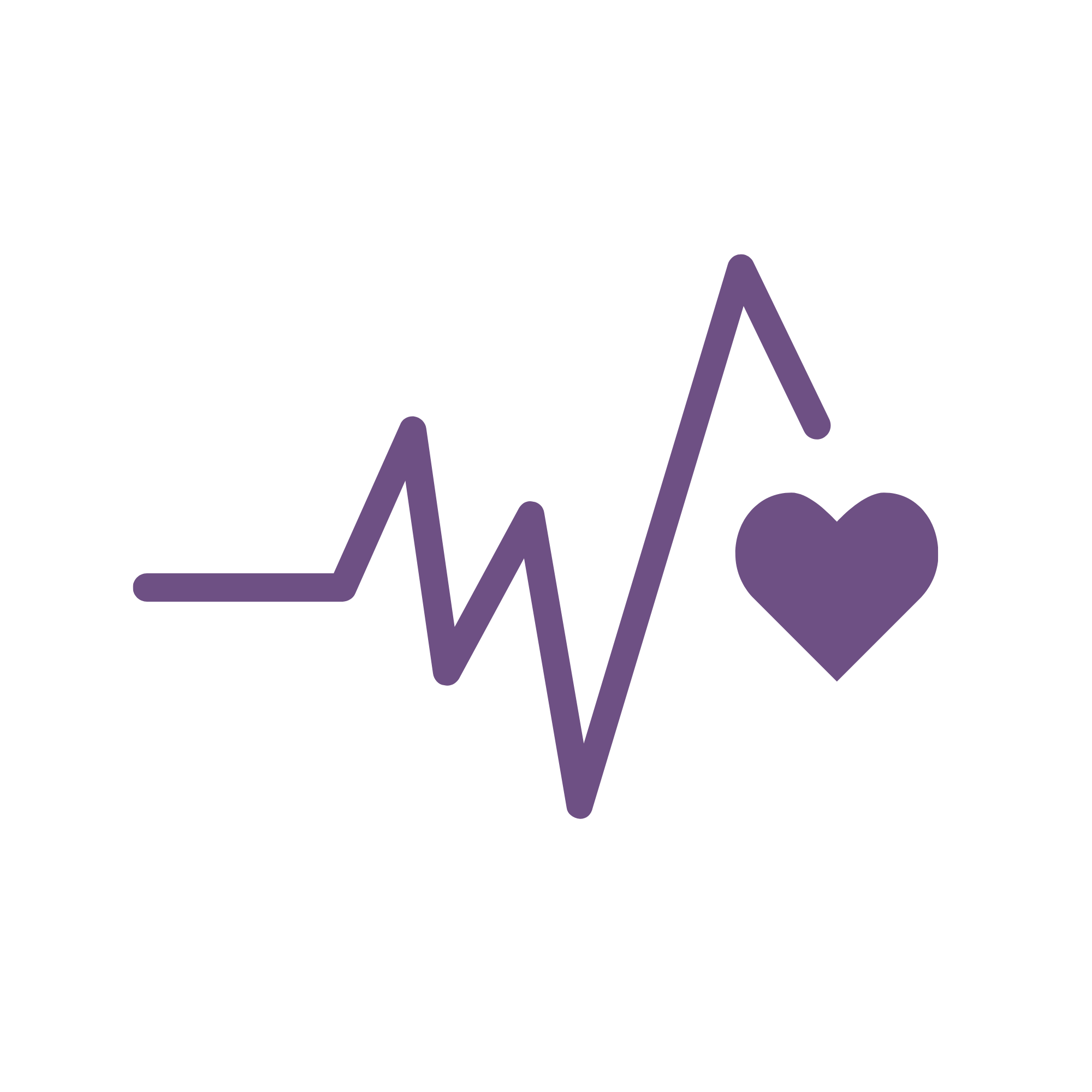 A purple line graph with peaks and valleys, overlaid with an arrow pointing upward.