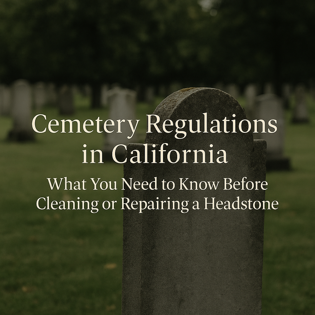 Cemetery Regulations in California: What You Need to Know Before Cleaning or Repairing a Headstone