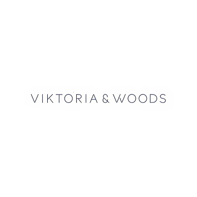 Victoria & Woods logo with black text on a white background.