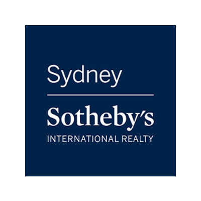 Sydney Sotheby's International Realty logo on a dark blue background.