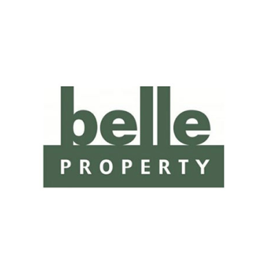 Belle Property logo with green text on white background.