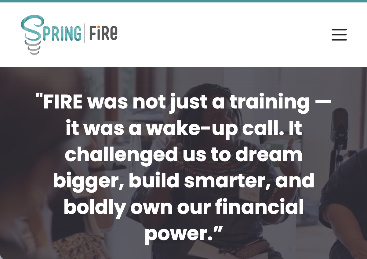 Spring Strategies’ Financial Innovation and Resilience (FIRE) 