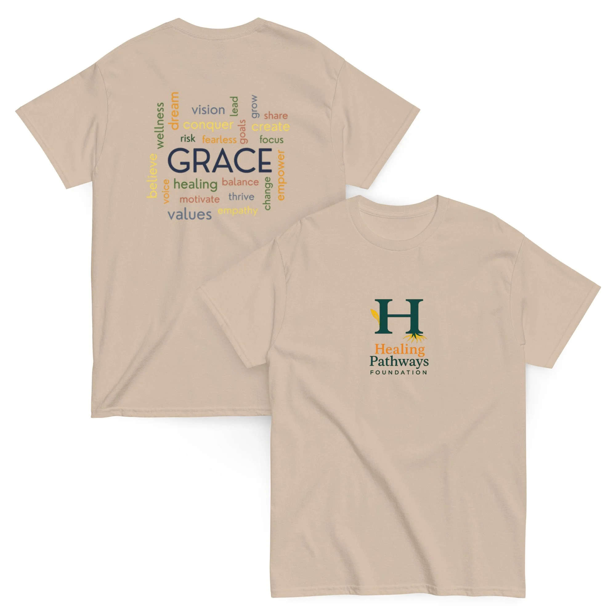 Healing Pathways Foundation GRACE Word Cloud Tee