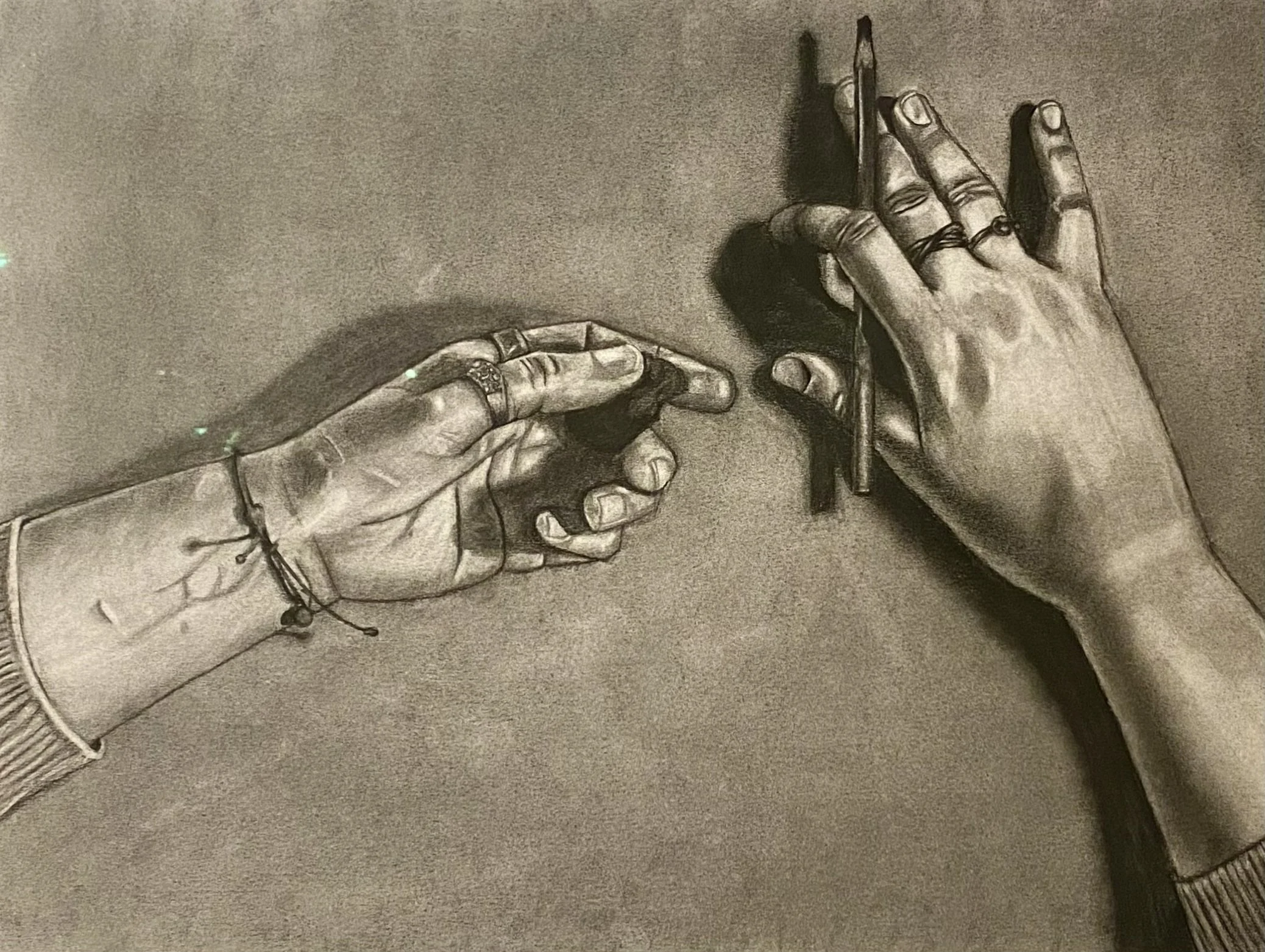 Hands, 2024, 22x30"