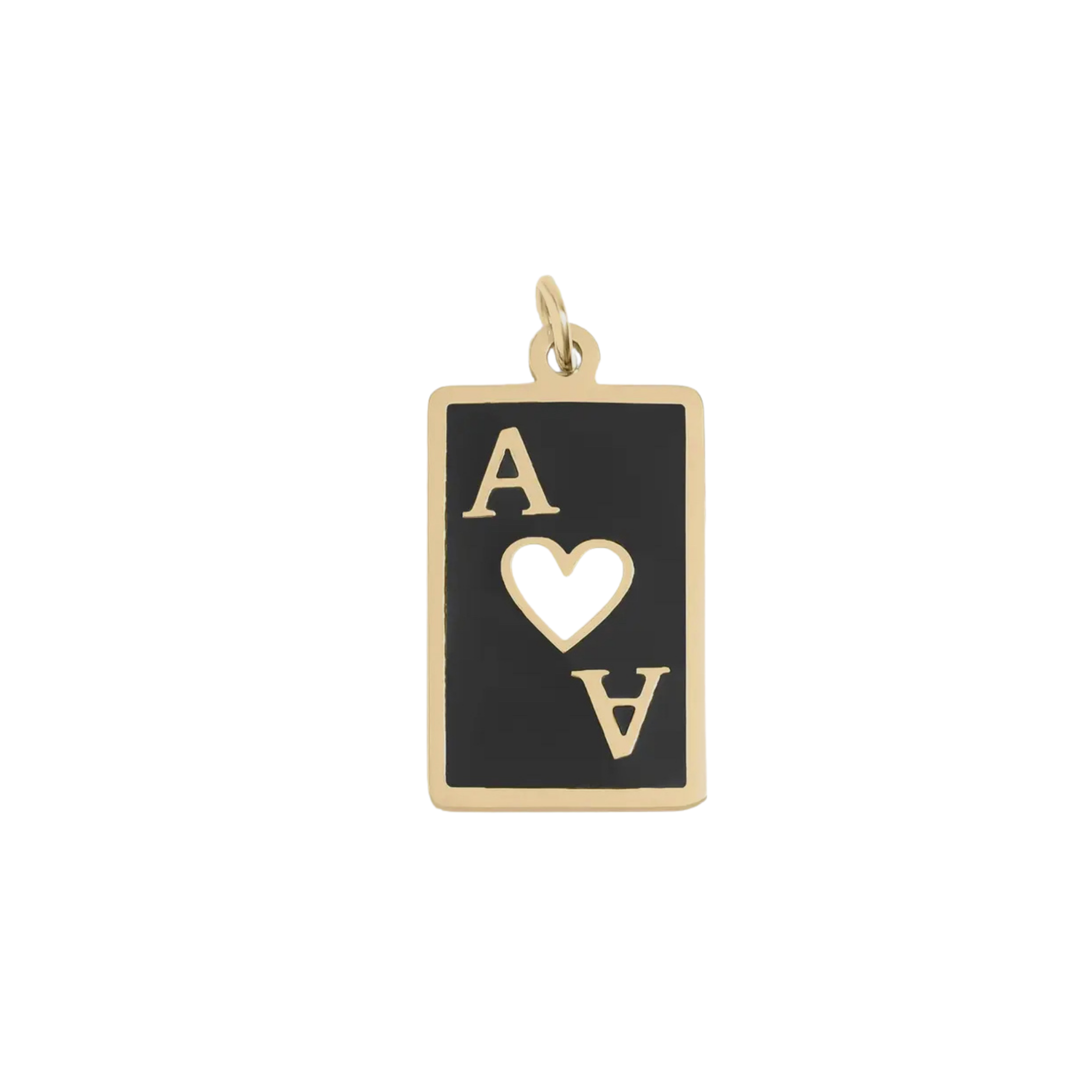Gold Playing Card Charm