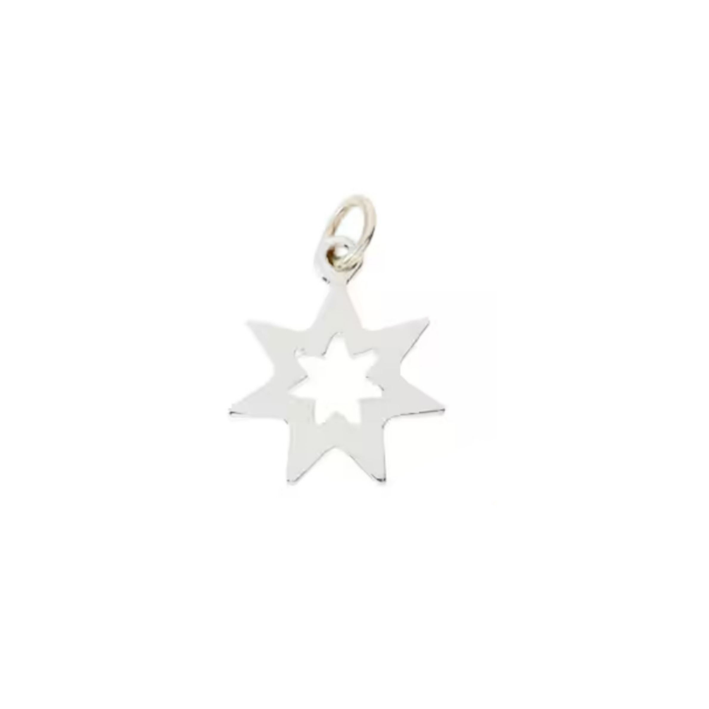 Silver Star Burst Charm