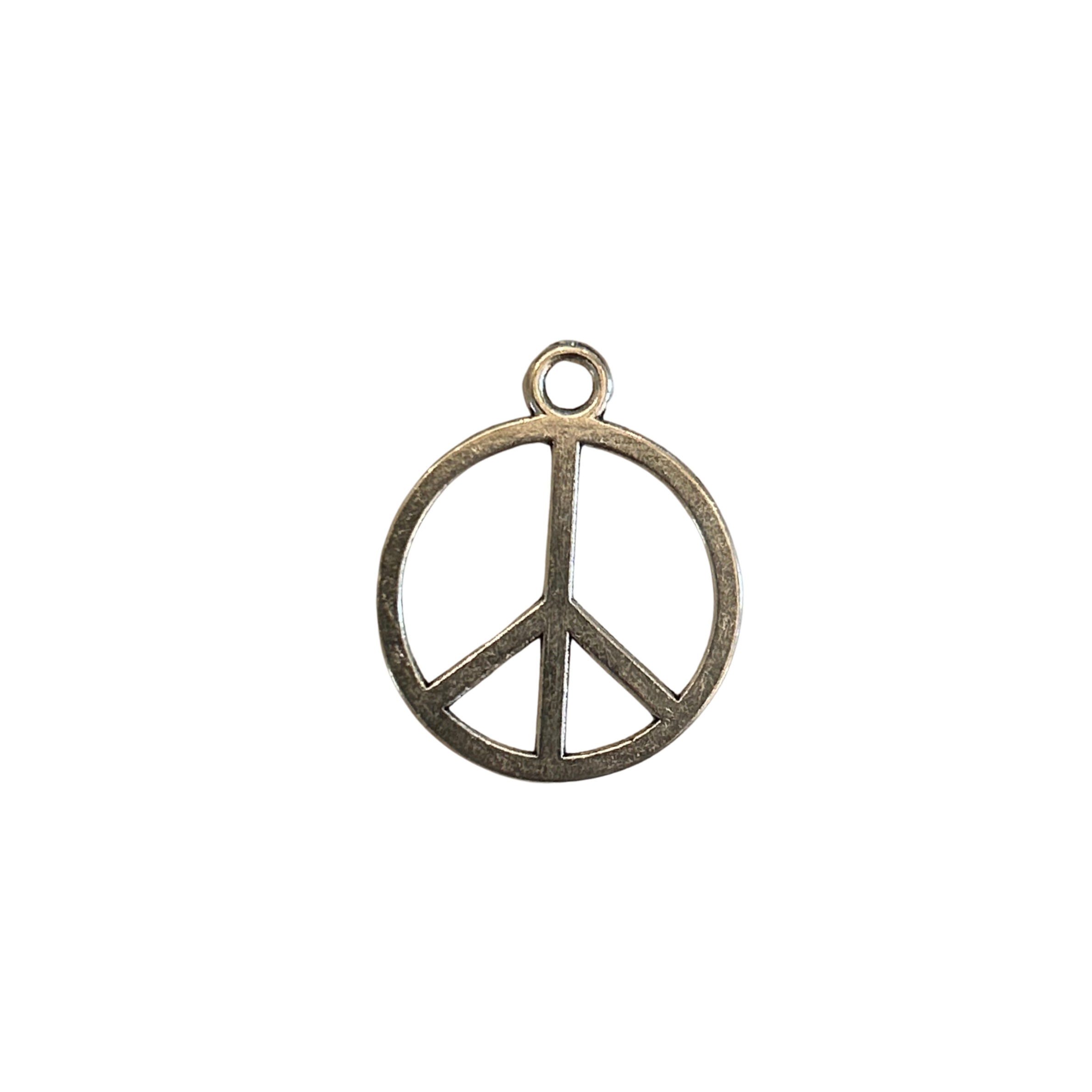Silver Peace Sign Charm