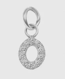 Crystal rhinestone initial charm for elevated sparkle. - N