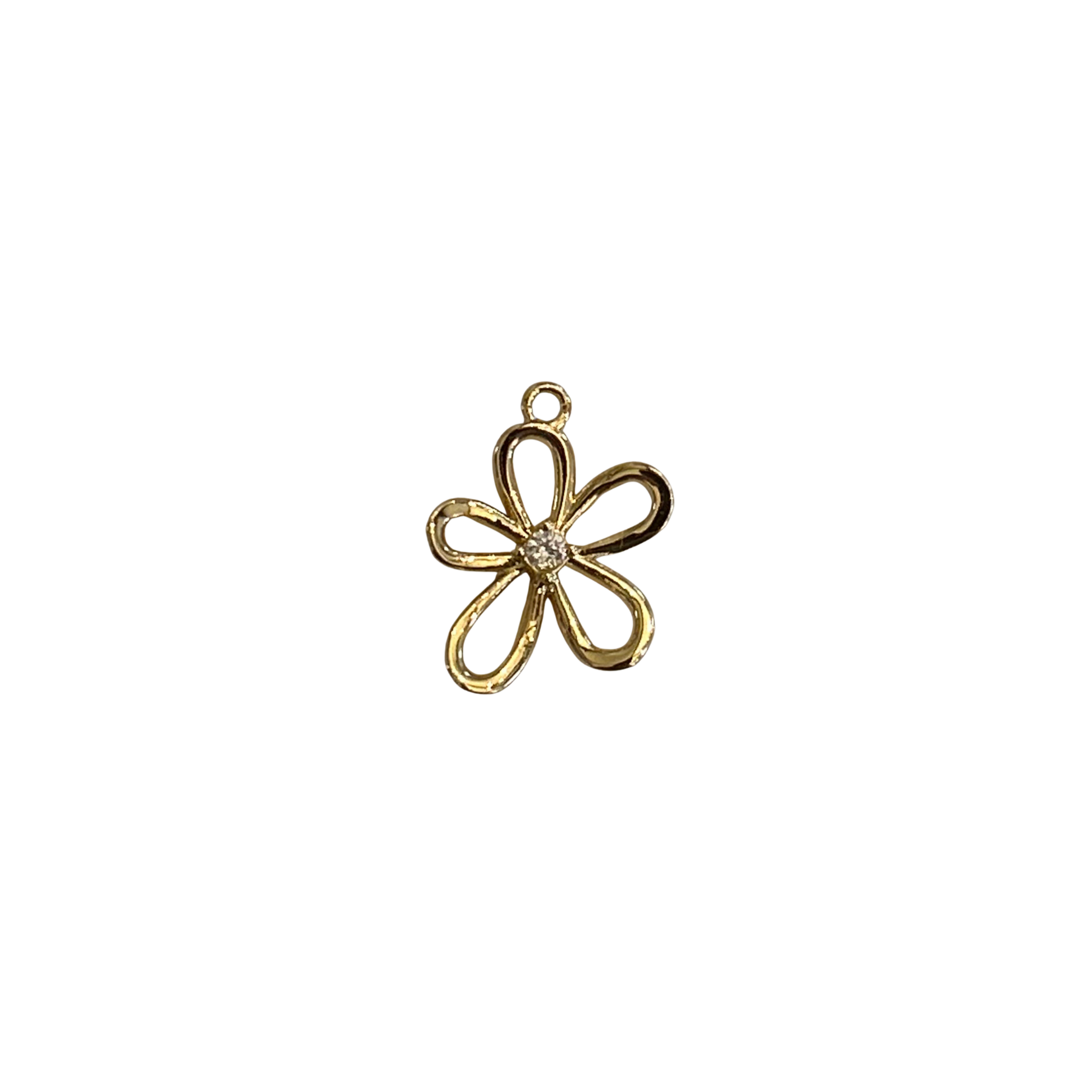 Gold flower charm