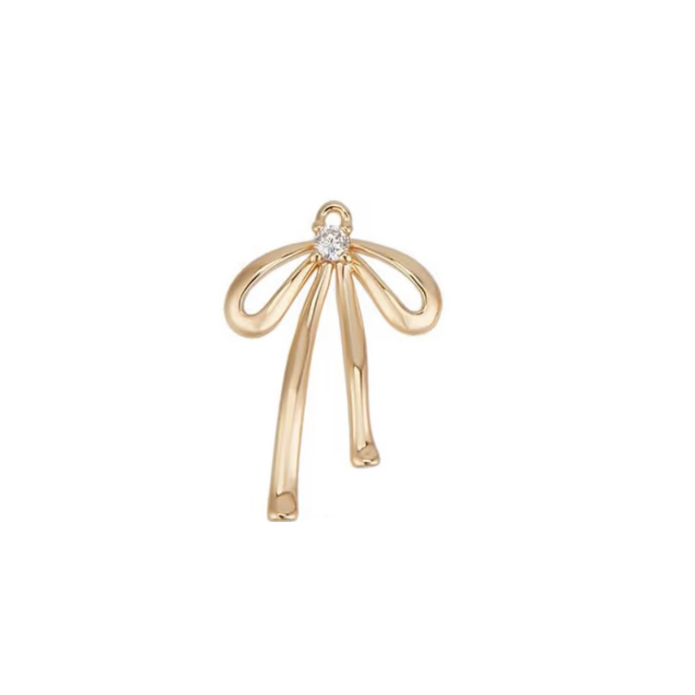 Bow with rhinestone middle