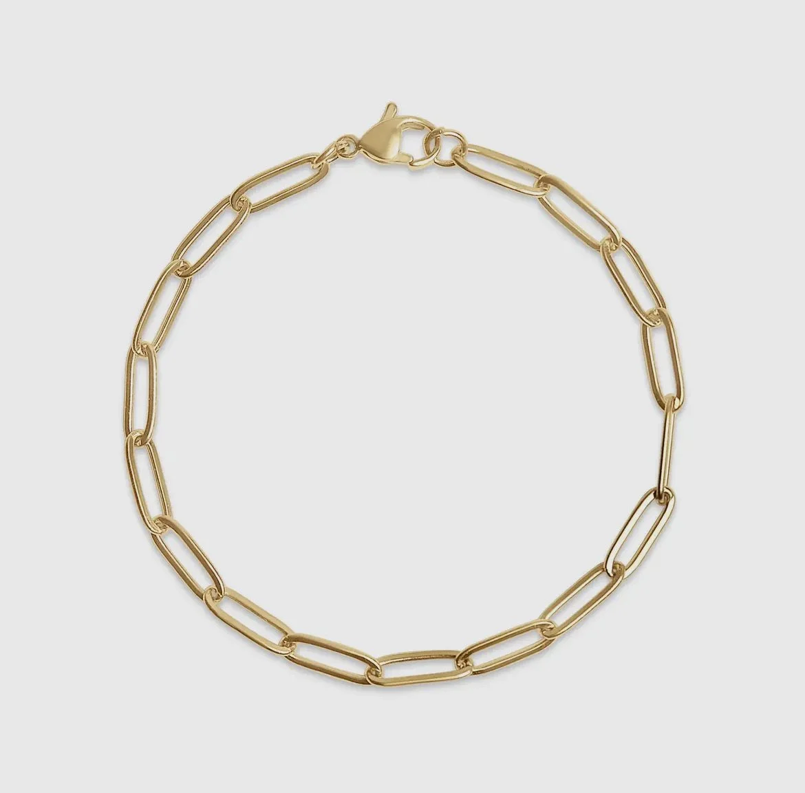 Gold Paperclip Chain Bracelet