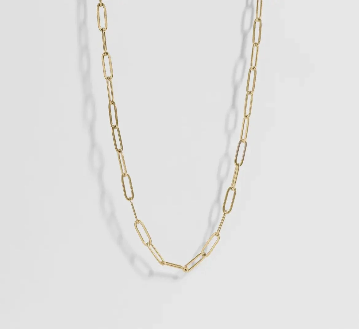 Gold Paperclip chain (POPULAR)
