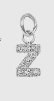 Crystal rhinestone initial charm for elevated sparkle. - Z