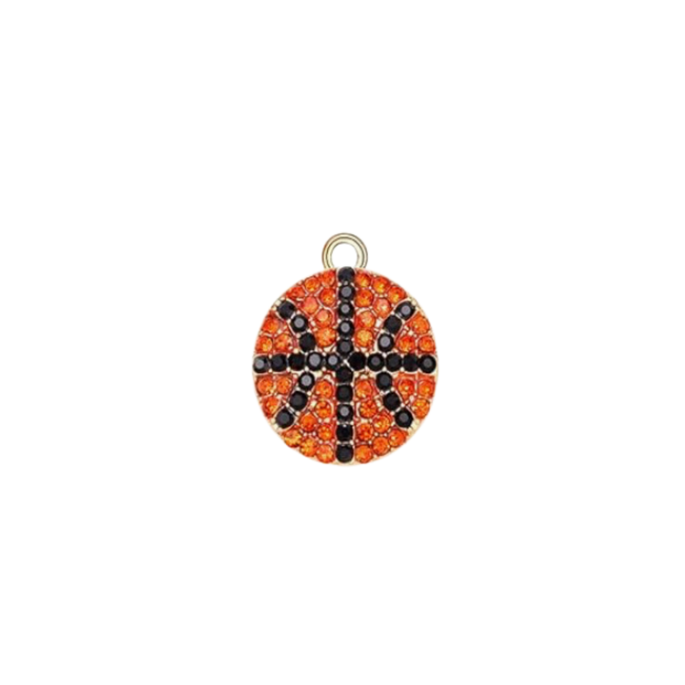 Rhinestone Basketball Charm