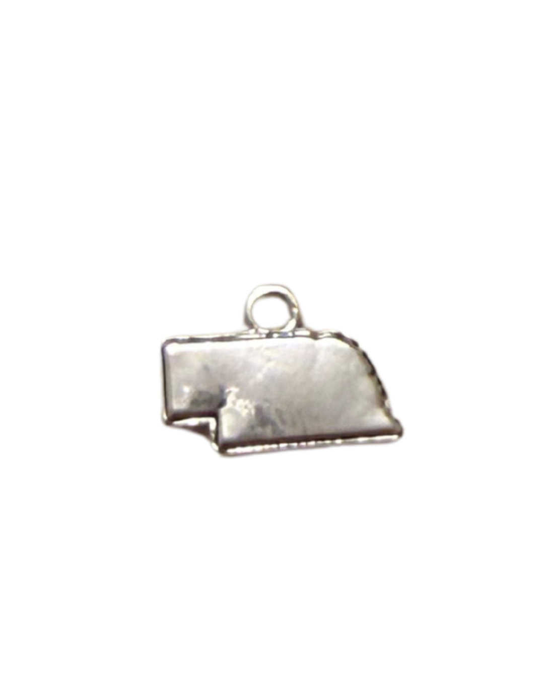 Silver NE state charm