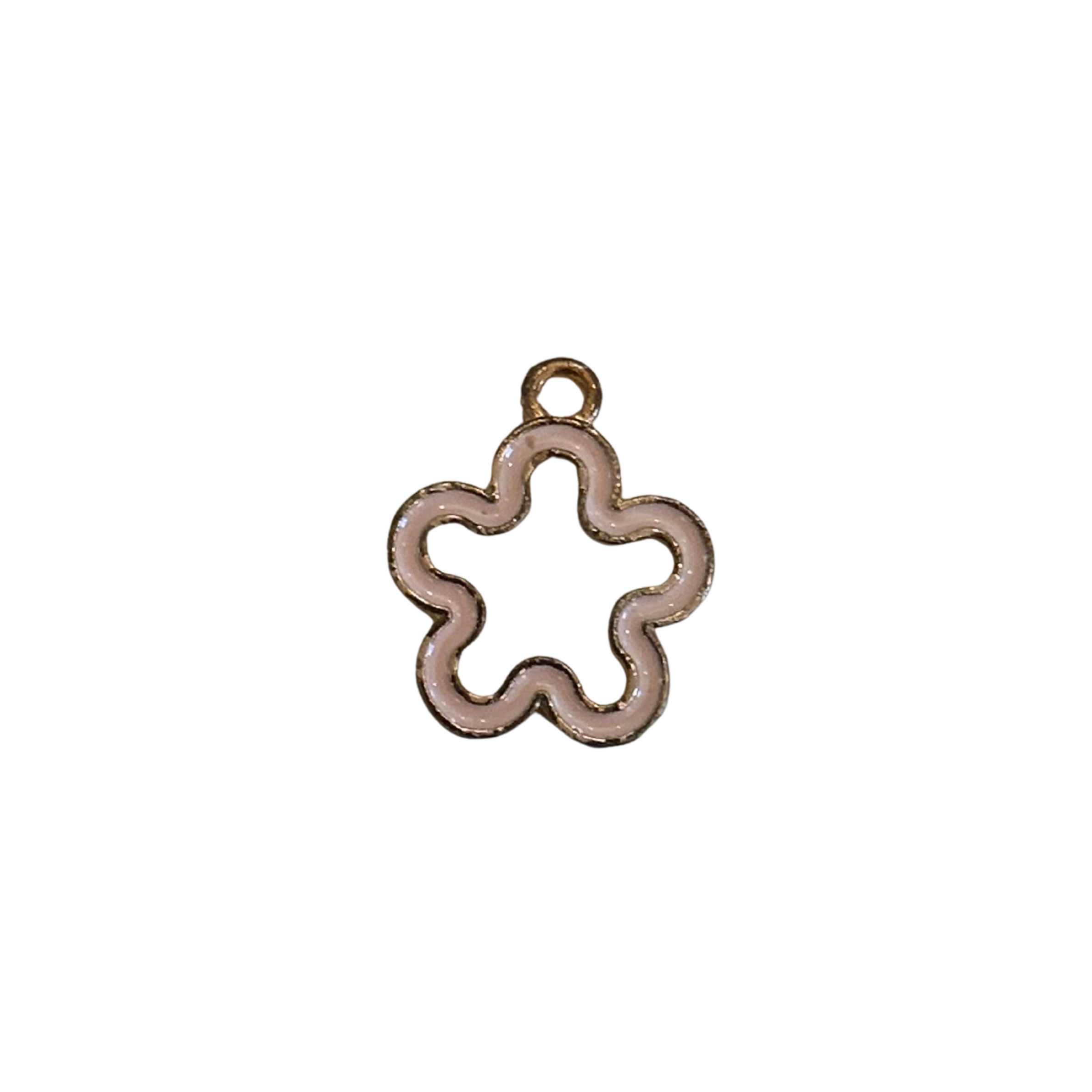 Light pink squiggle charm