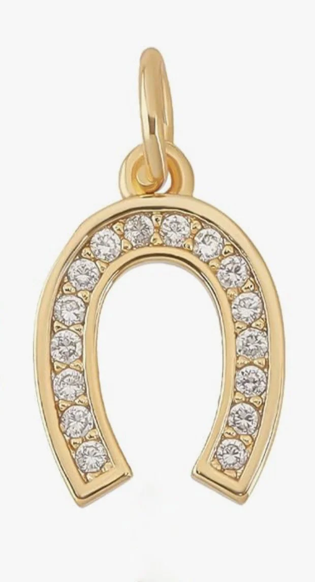 Gold Rhinestone Horseshoe