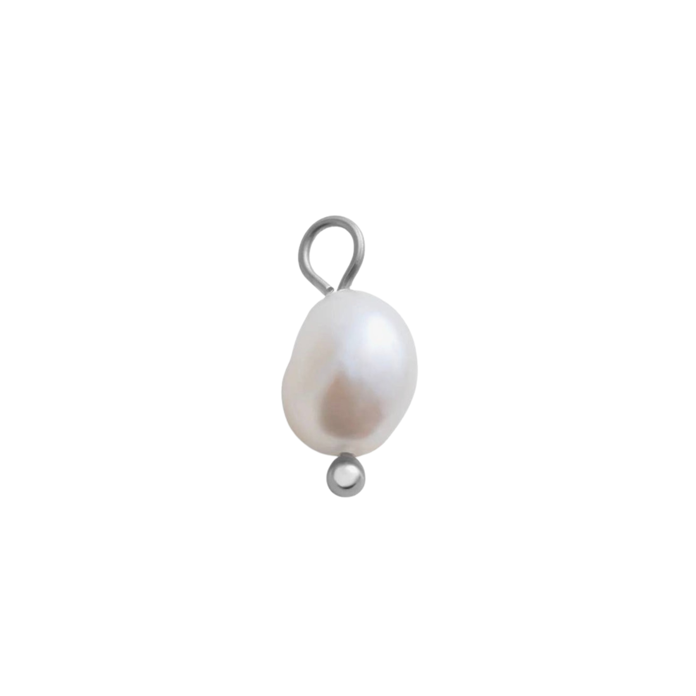 Silver Pearl Charm