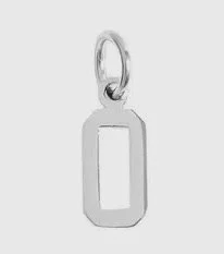 Silver letter initial charm for bracelets, necklaces, and keychains — minimal luxury jewelry accessory - O