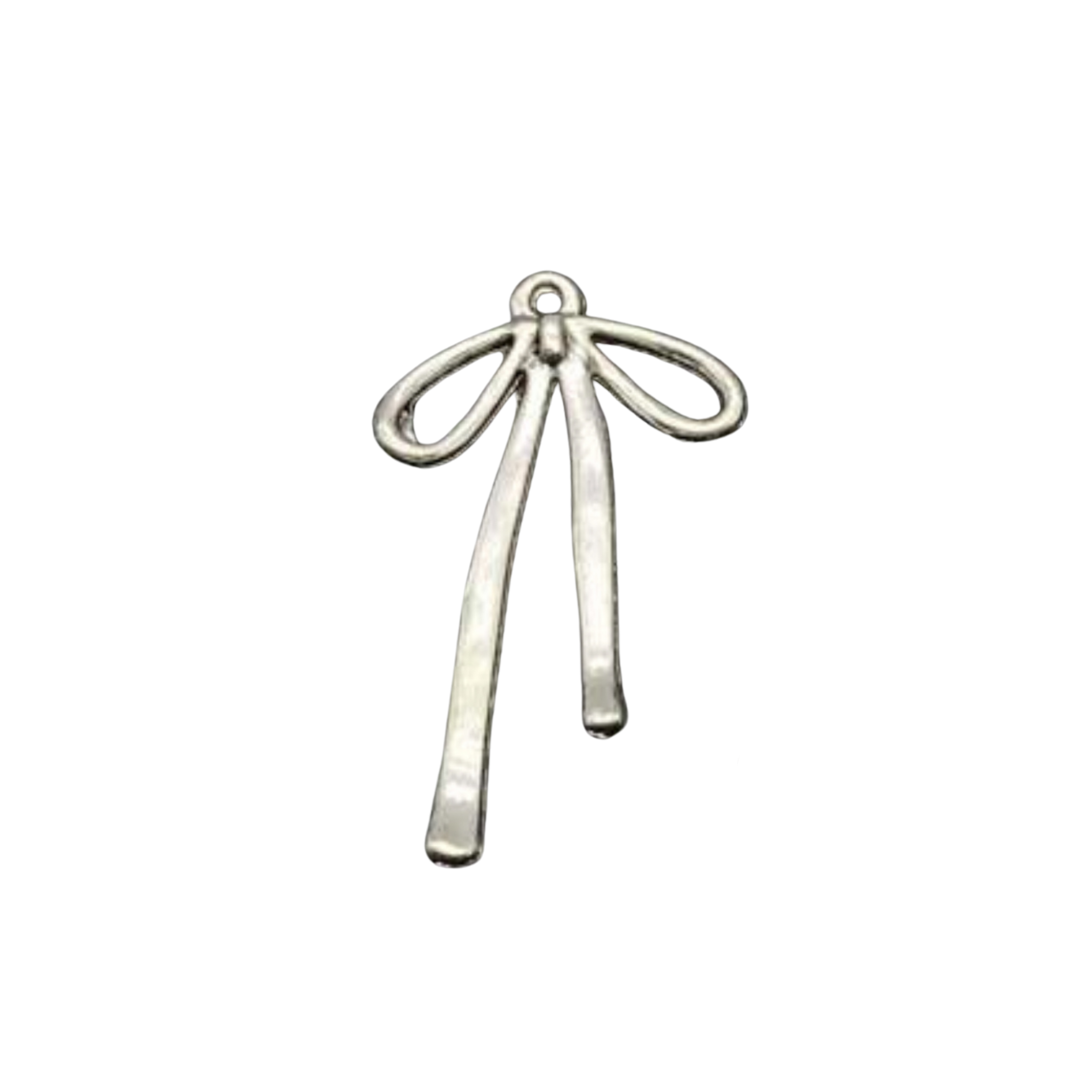 Silver Bow Charm