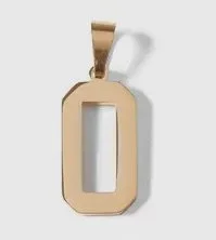 Gold letter initial charm for personalized jewelry — minimal modern charm accessory - O