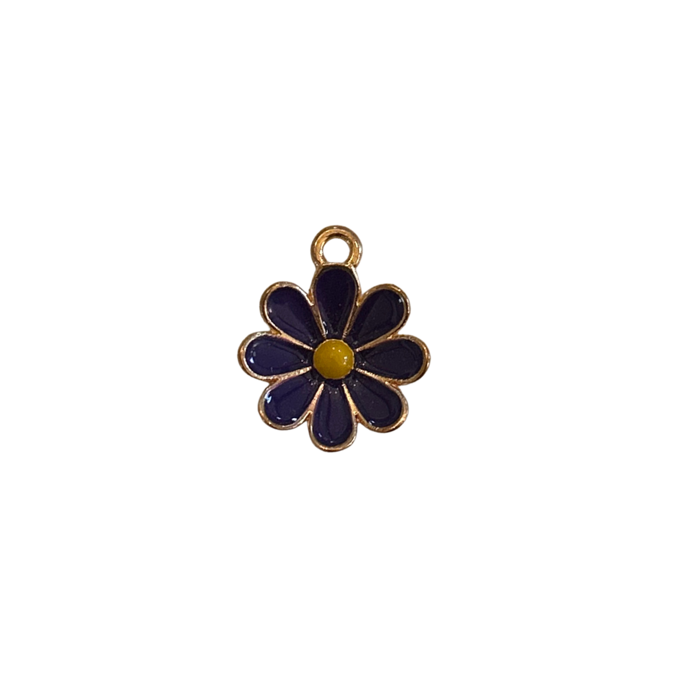 Navy Blue Flower Charm