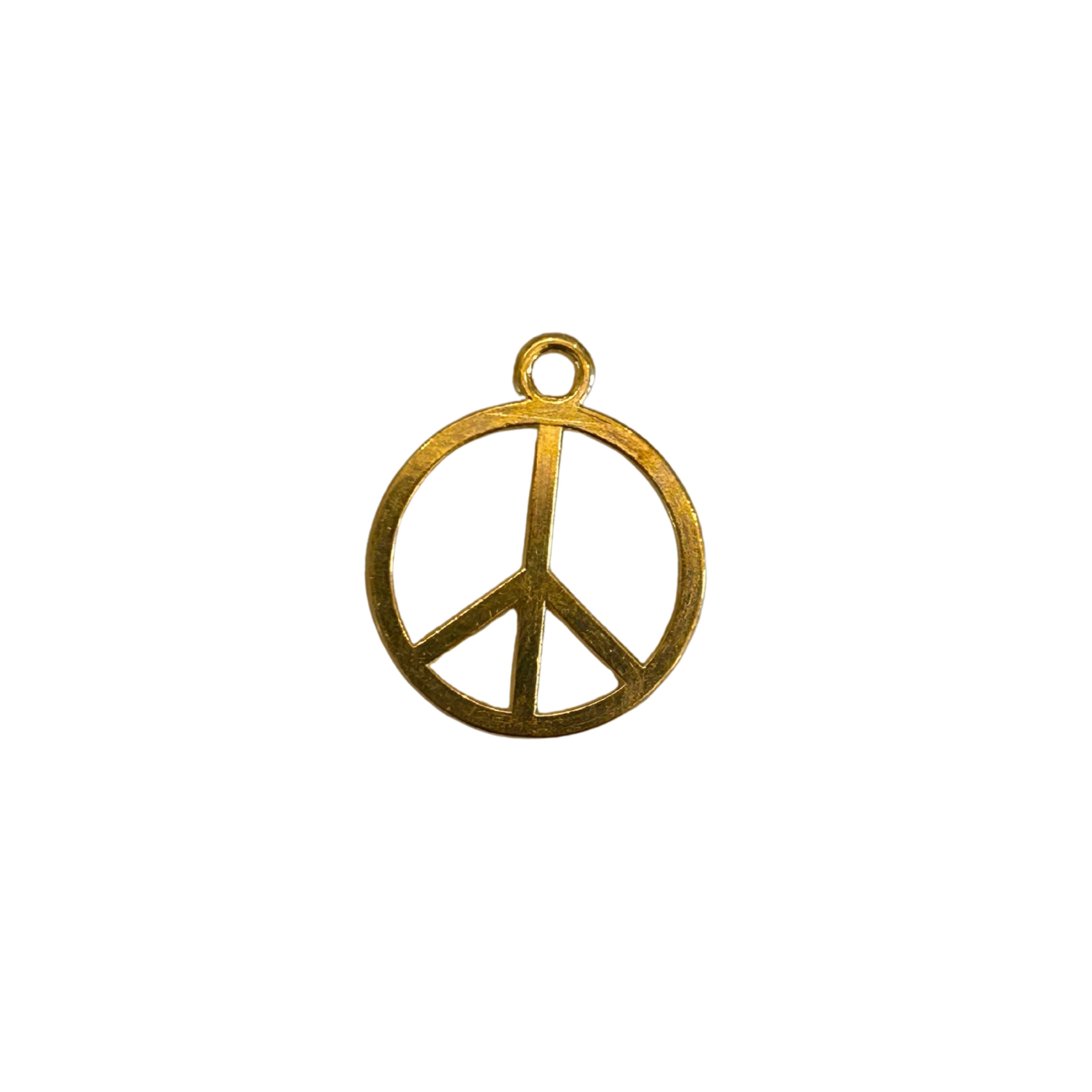 Gold Peace Sign Charm