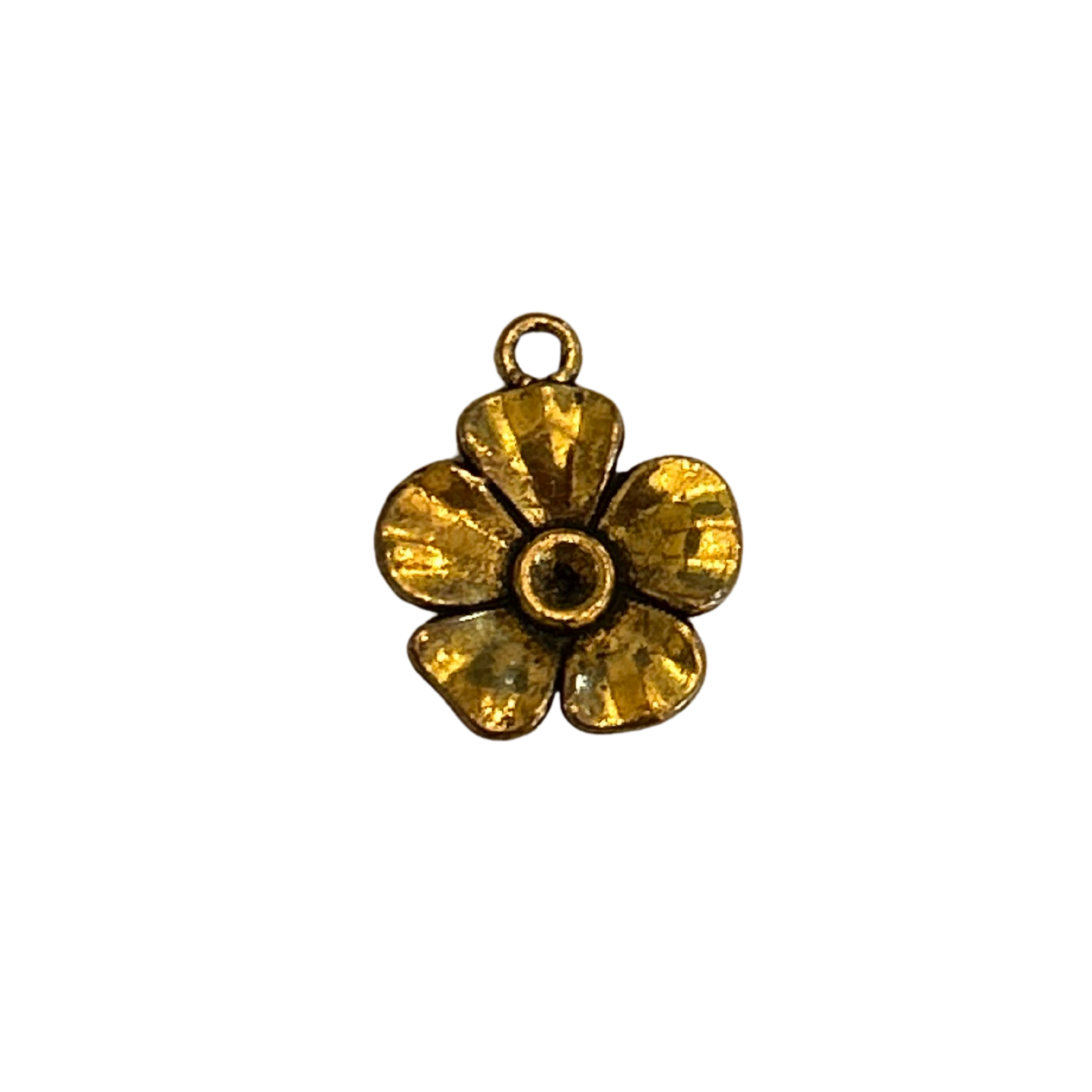 Vintage Gold Flower Charm