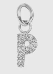 Crystal rhinestone initial charm for elevated sparkle. - P