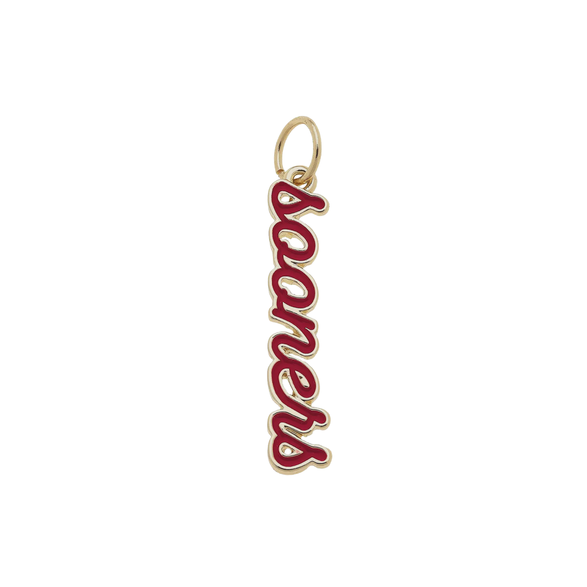 Oklahoma Sooners Enamel Script Charm