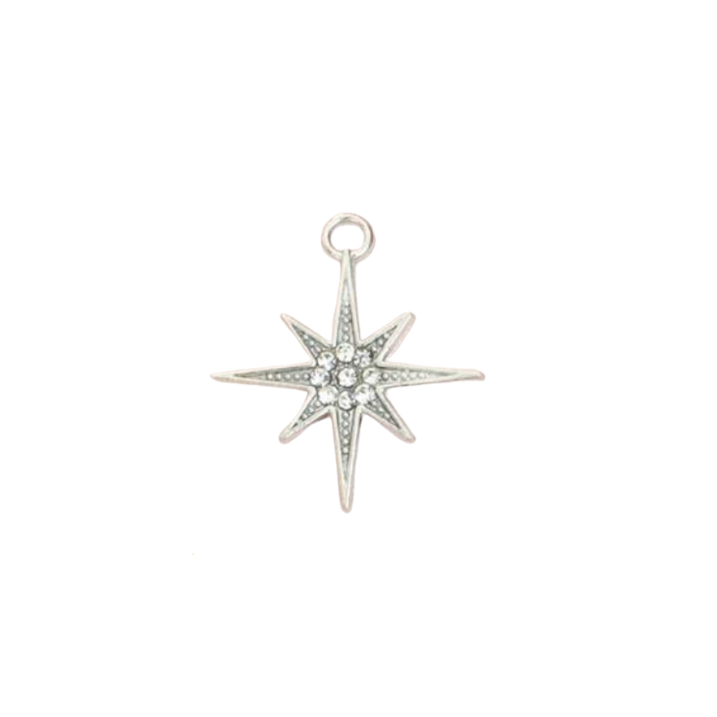 Silver star charm