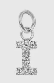 Crystal rhinestone initial charm for elevated sparkle. -  I