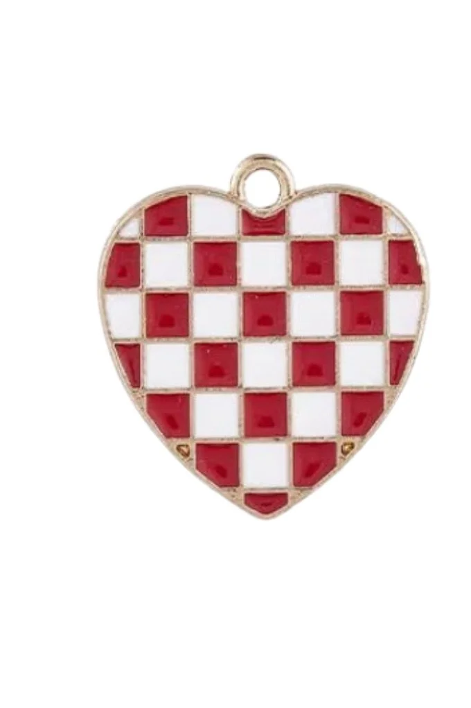 Red Checkered Heart