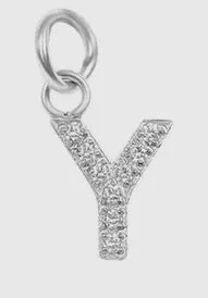 Crystal rhinestone initial charm for elevated sparkle. - Y