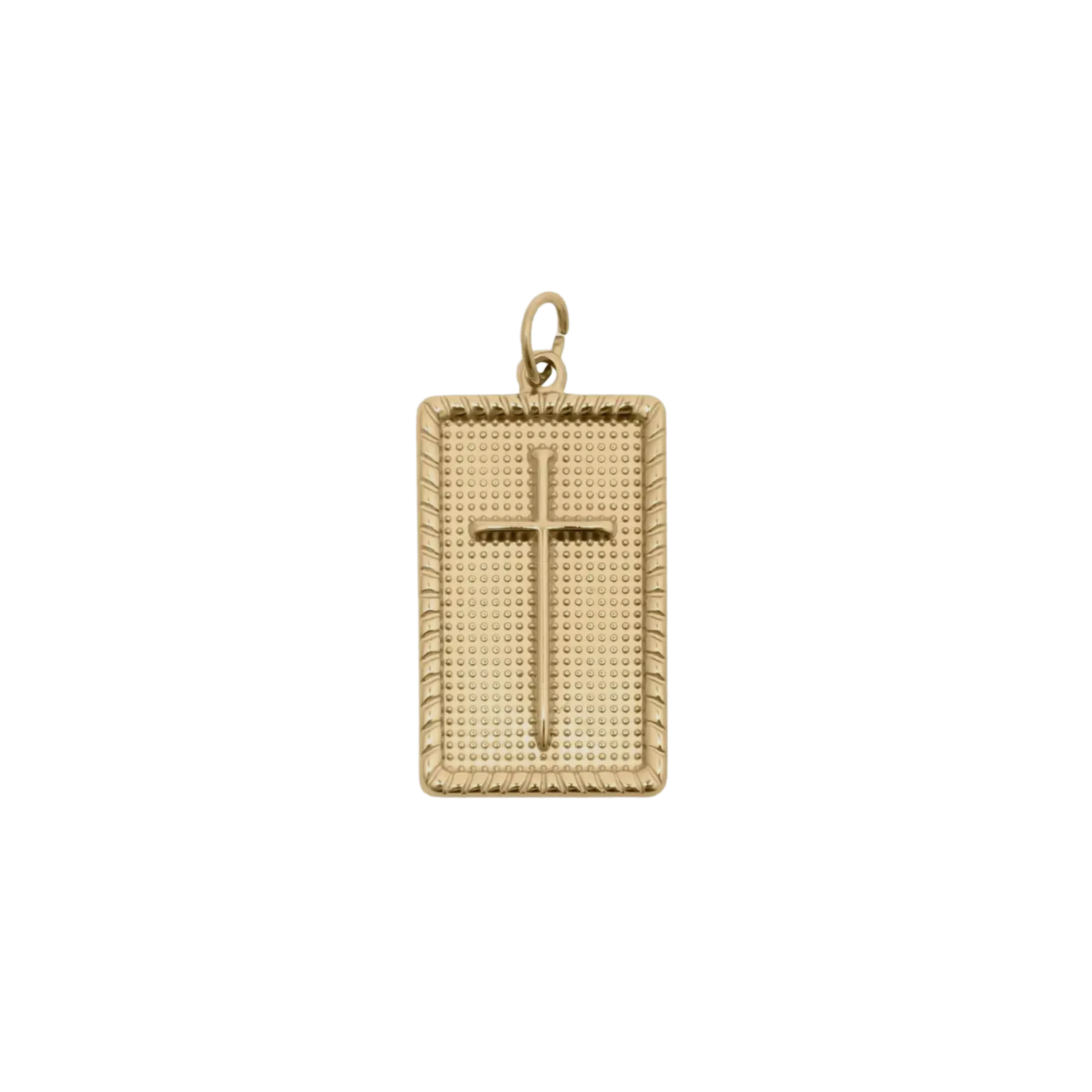 Rectangle Gold Cross Pendant