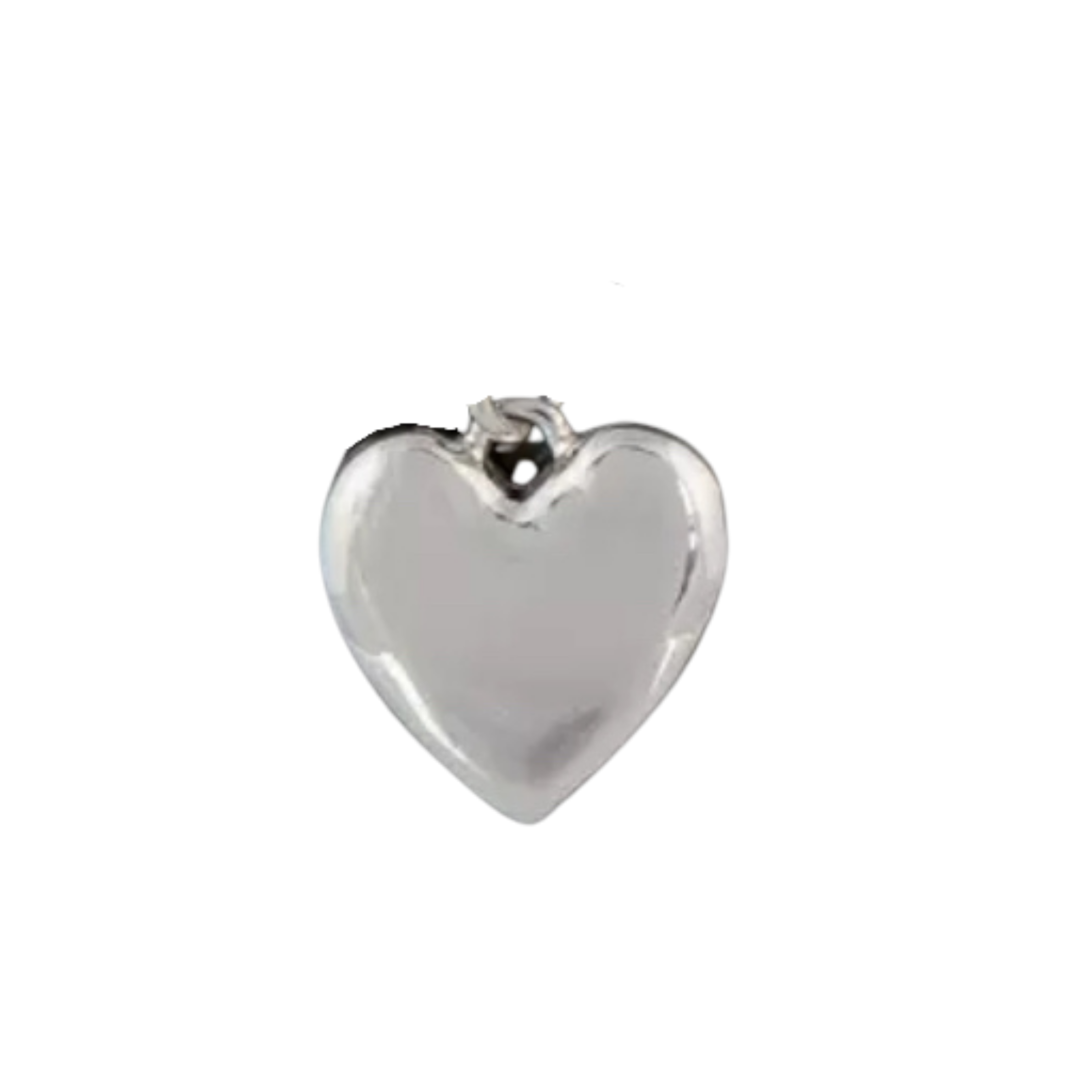 Silver bubble heart charm