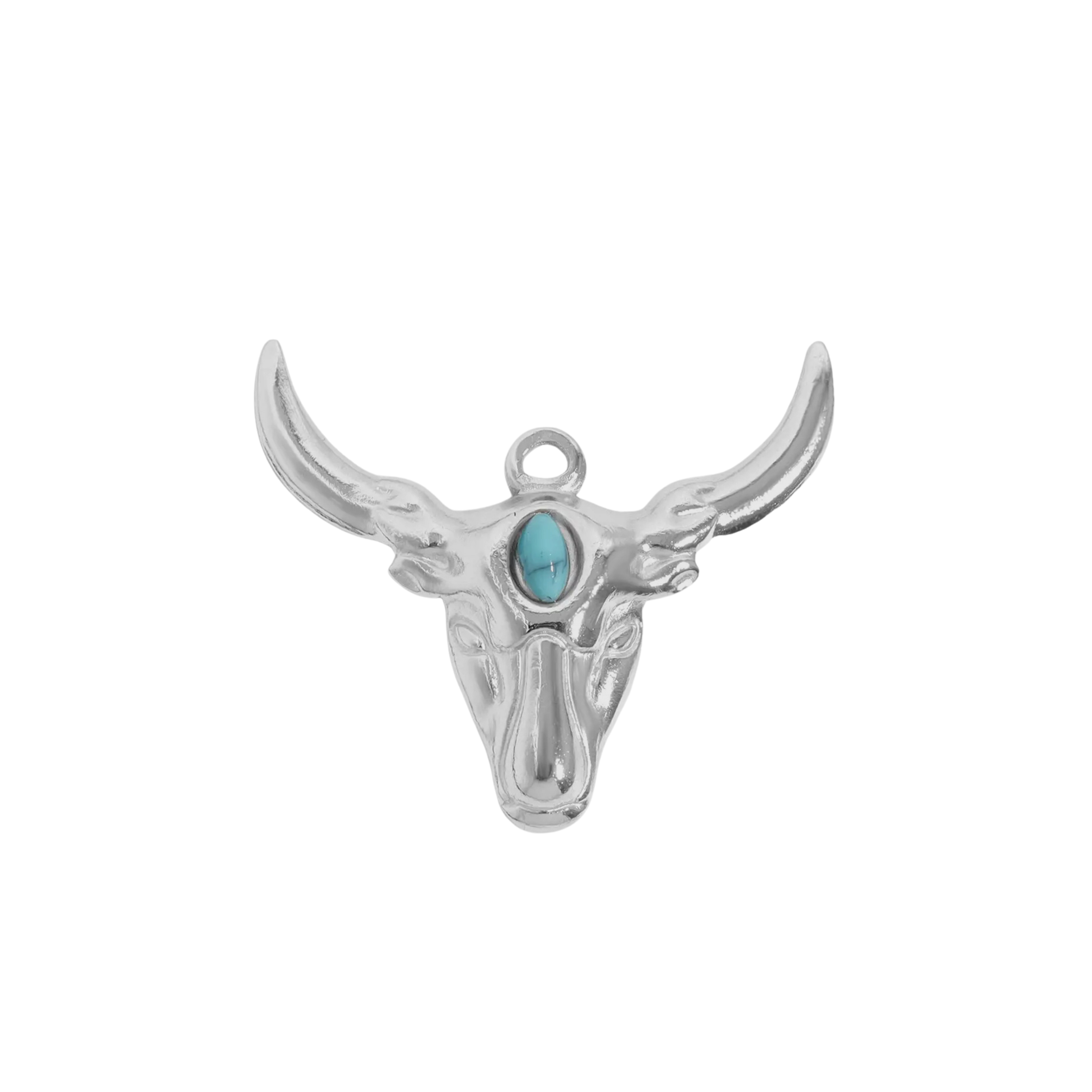 Silver Longhorn Charm