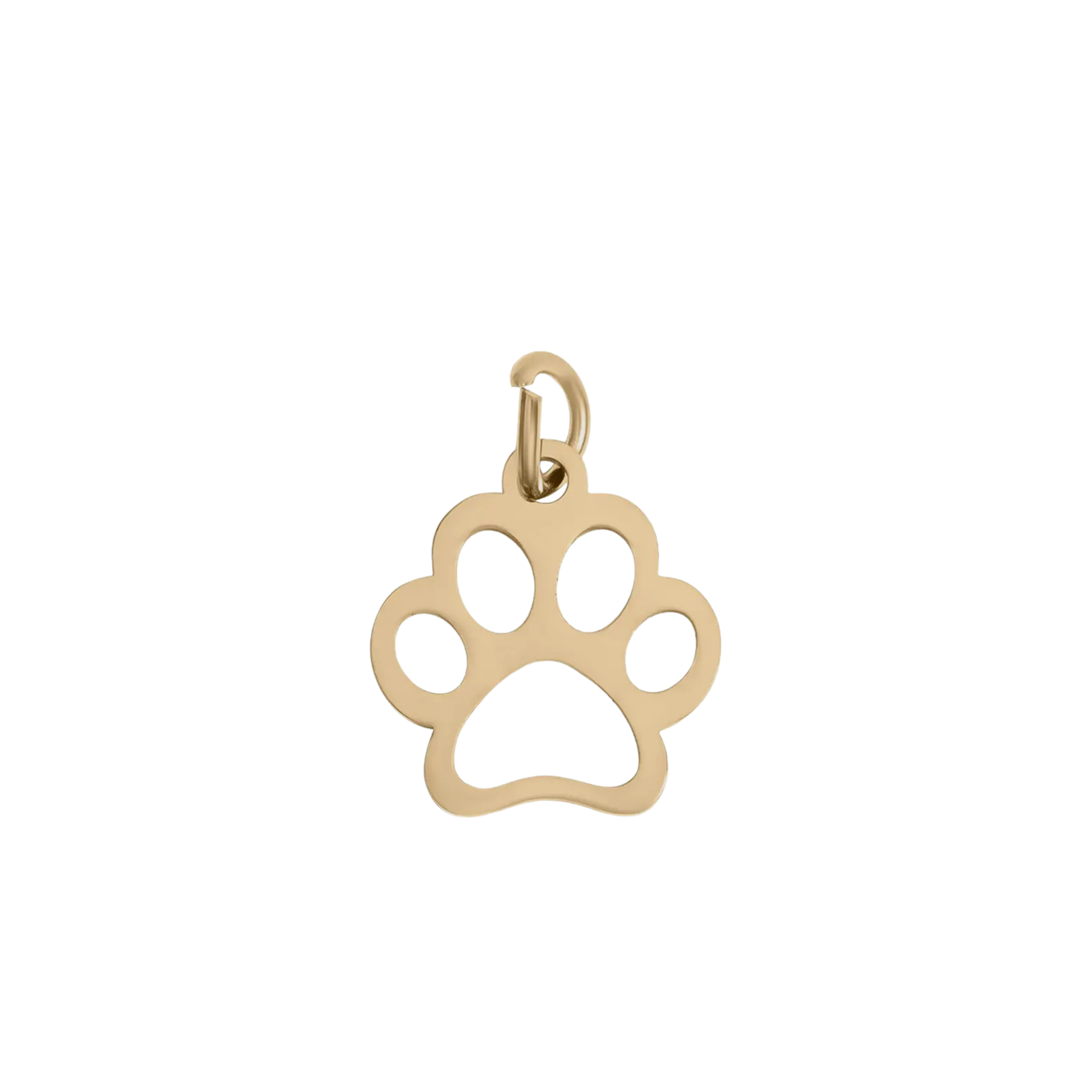 Gold Paw Print Charm