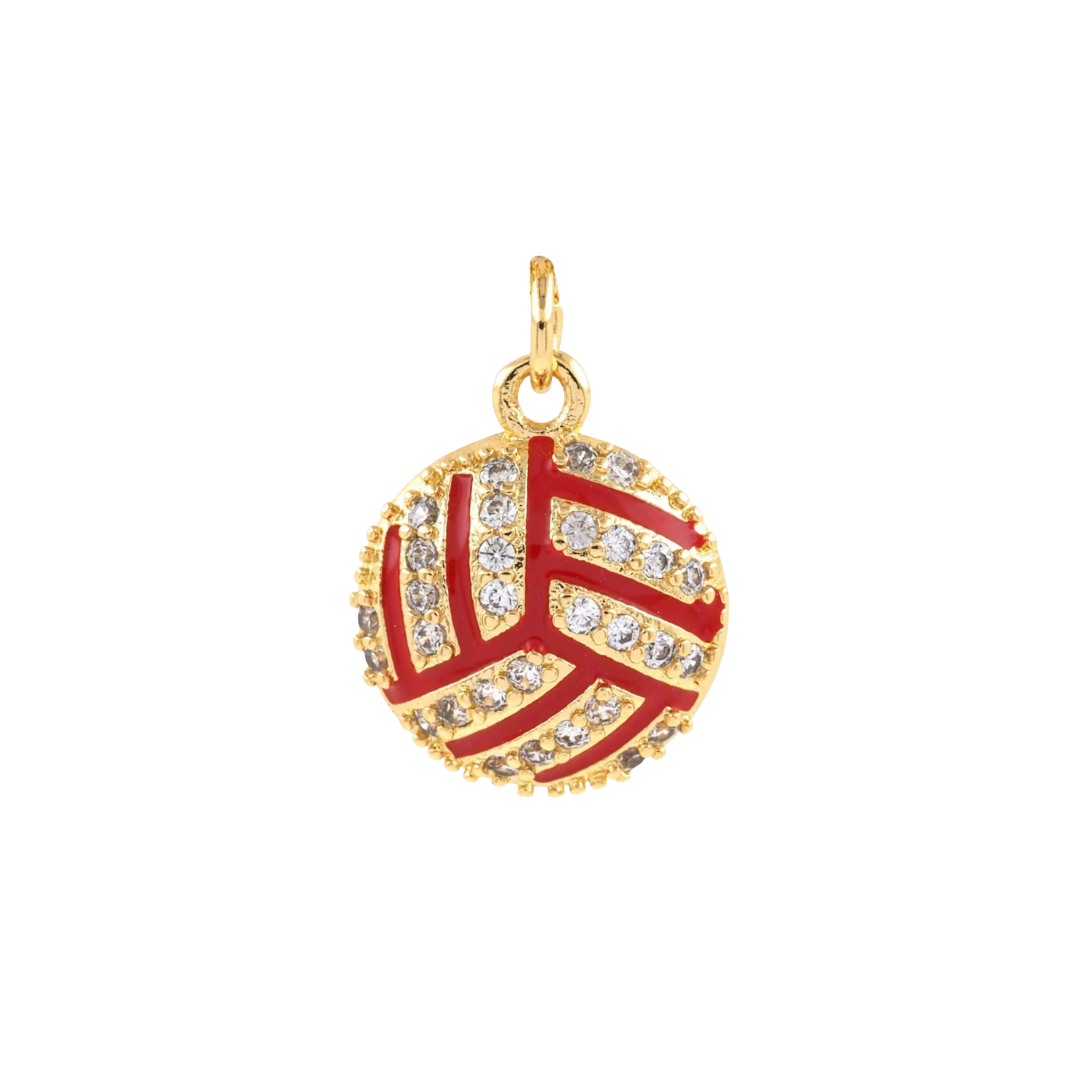 Red Rhinestone Volleyball