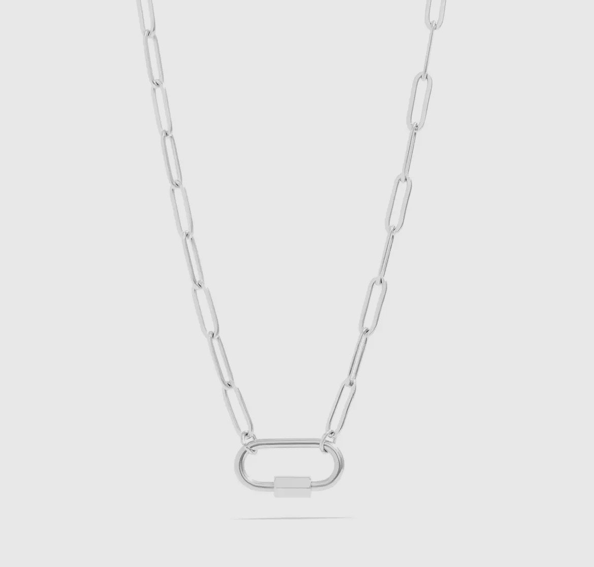 Silver Carabiner Necklace