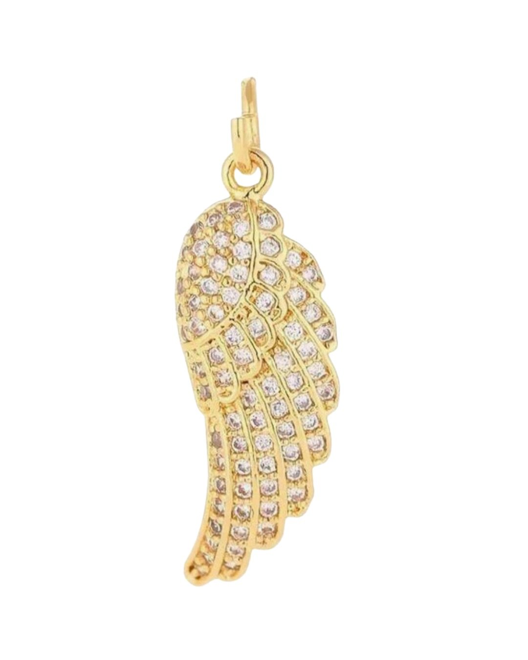 Gold Rhinestone Angel Wing