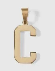 Gold letter initial charm for personalized jewelry — minimal modern charm accessory - CIMG_0282.JPG