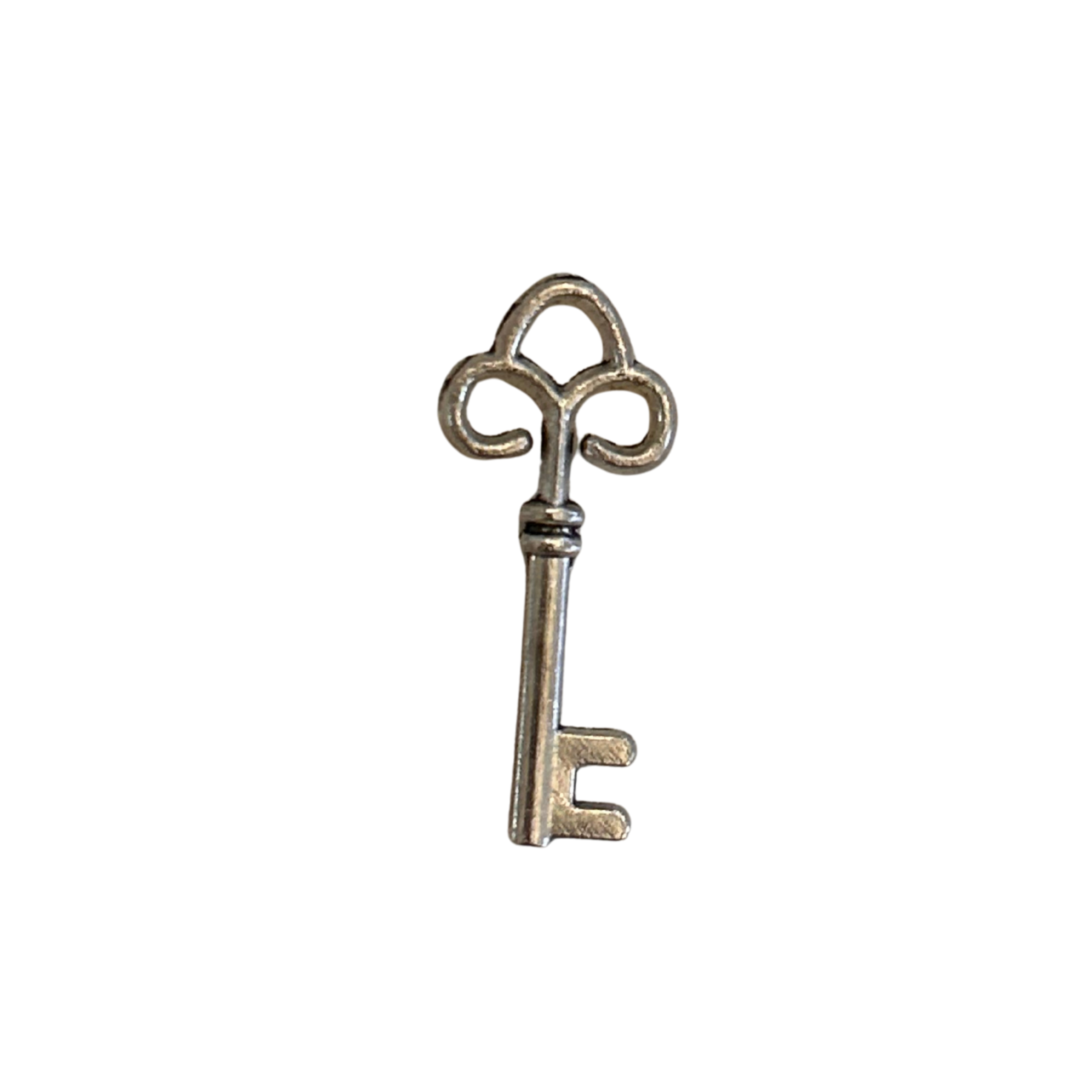 Silver Key Charm