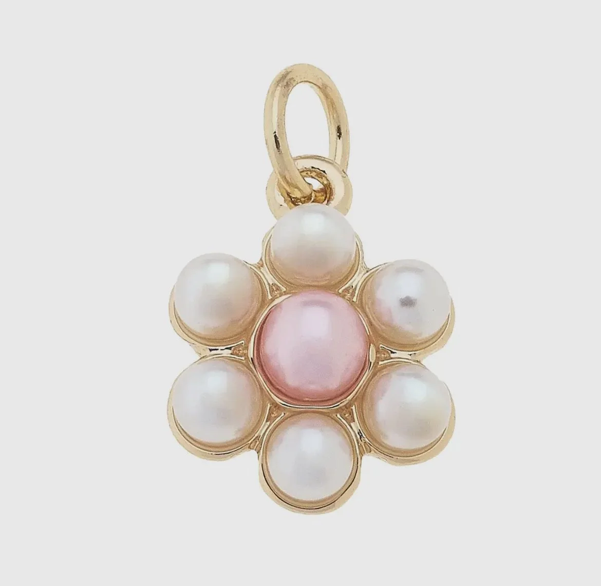Pink Pearl Flower Charm