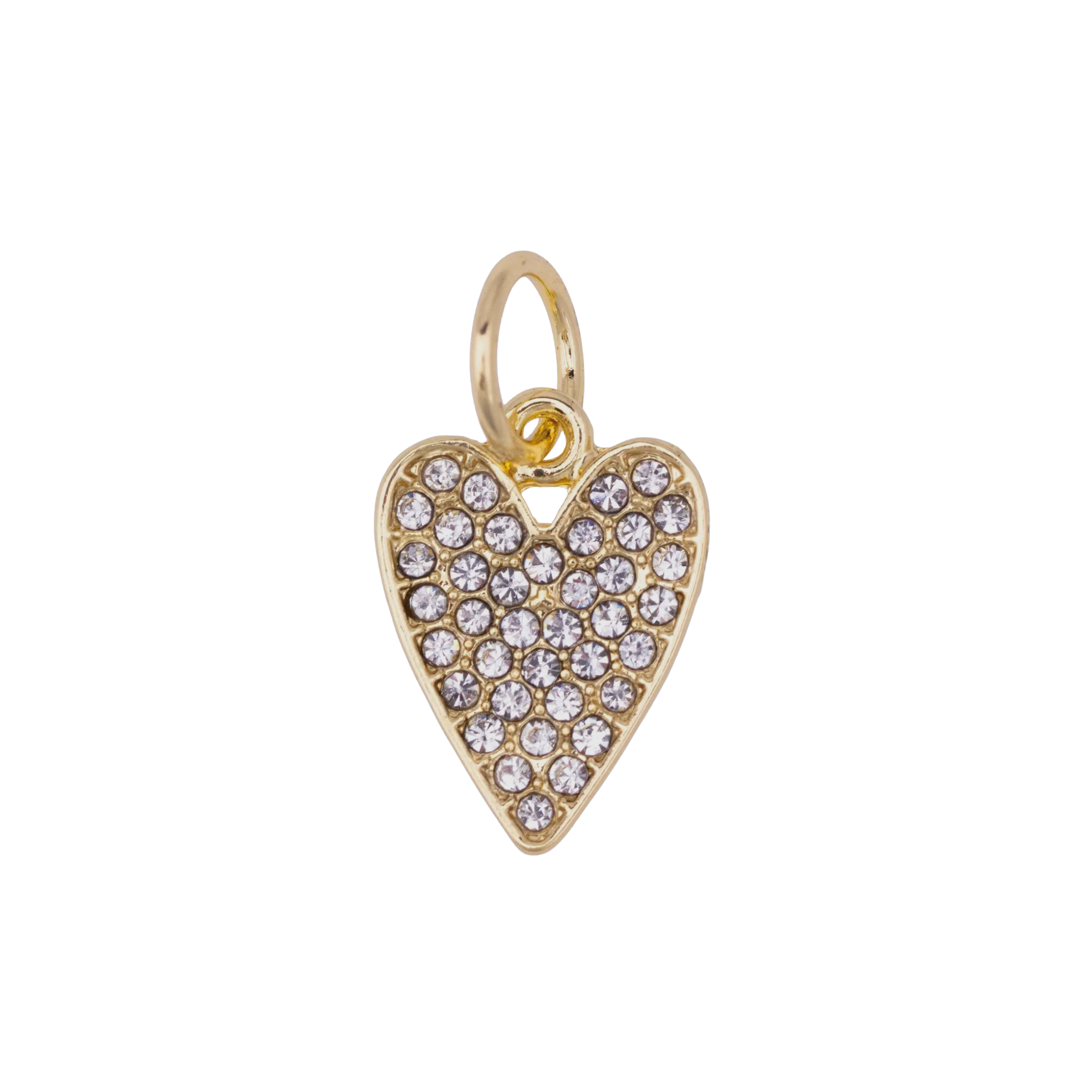 Rhinestone gold heart