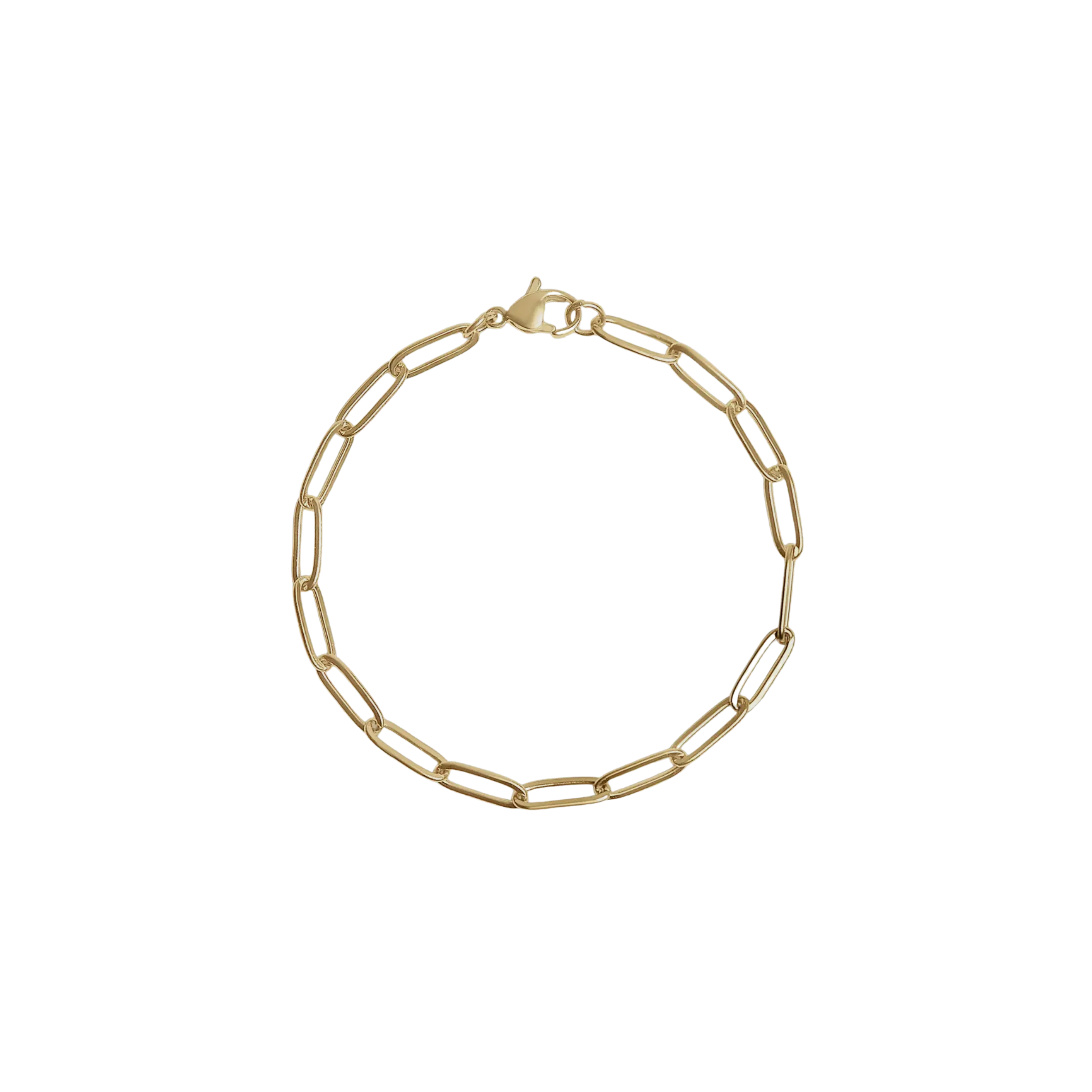 Gold Paperclip Chain Bracelet
