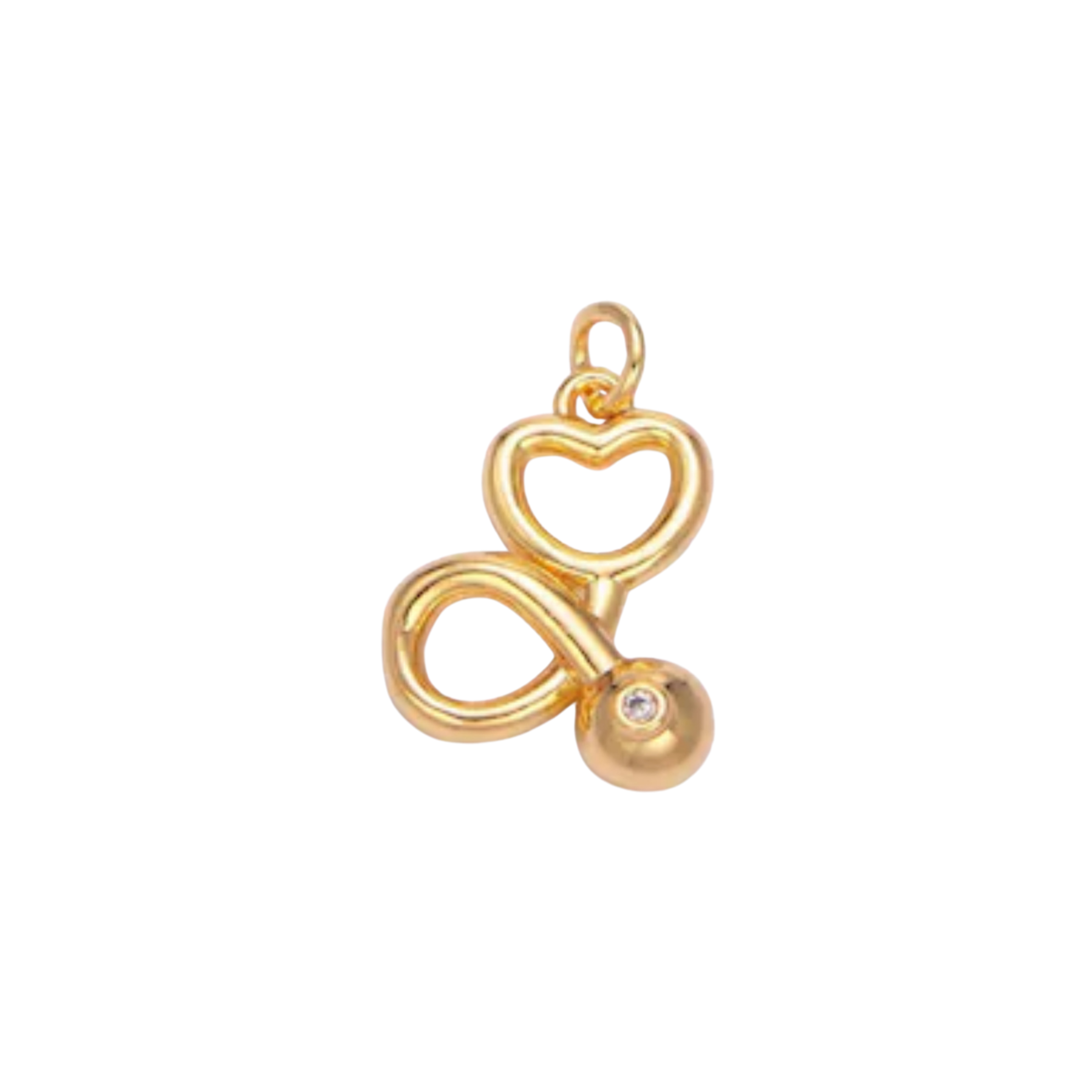 Gold Stethoscope Charm