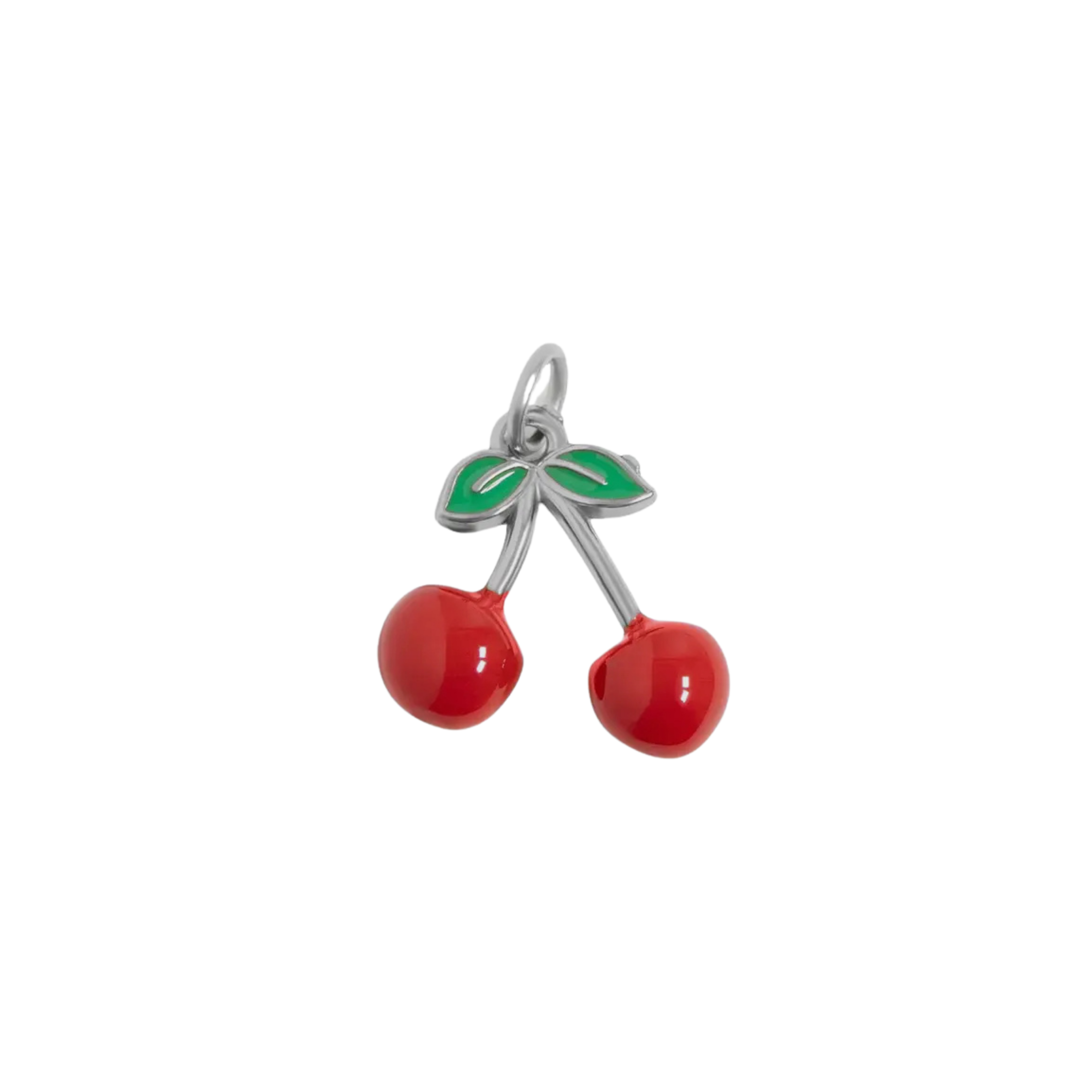 Silver Cherry Charm