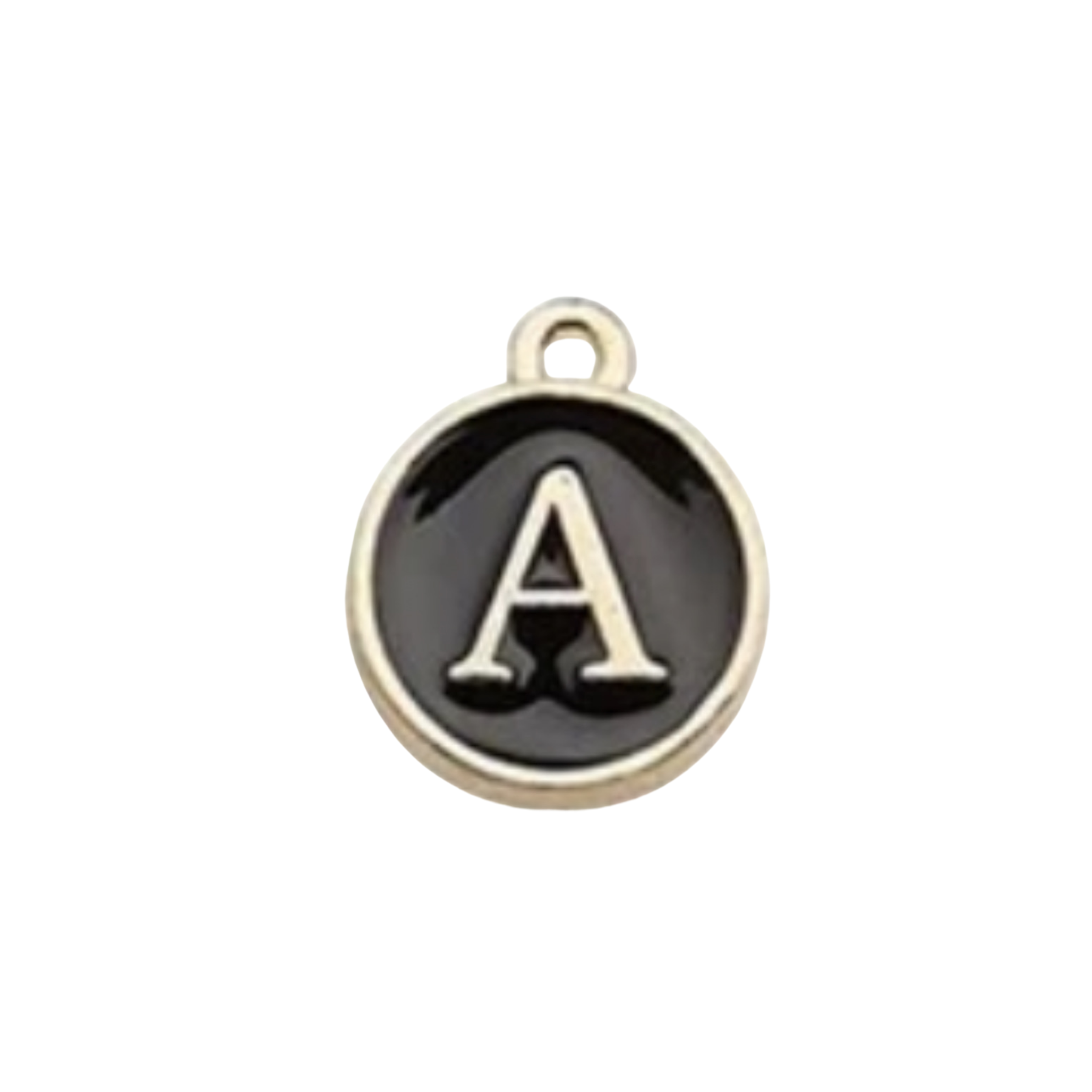 Black Initial Charm